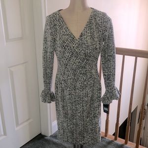 NWT Lauren by Ralph Lauren Women's Ruffled-Cuff Sheath Dress, Sz 10